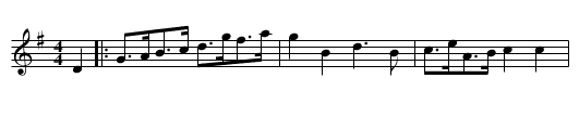 Bielbie's Hornpipe - staff notation