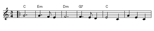 Biessanwals - staff notation