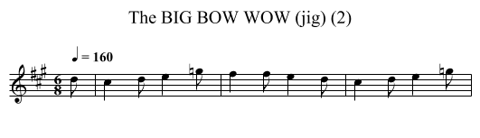 BIG BOW WOW (jig) (2), The - staff notation