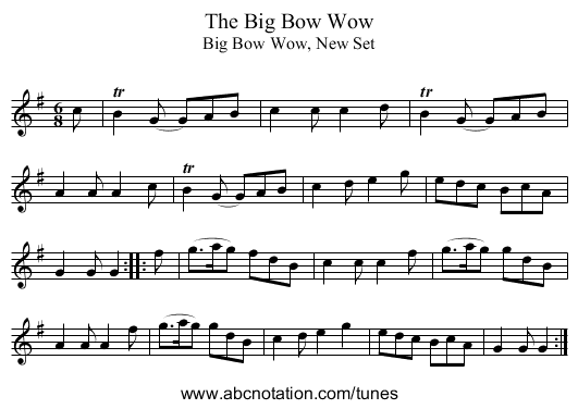 Big Bow Wow, The - staff notation
