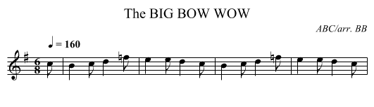 BIG BOW WOW, The - staff notation
