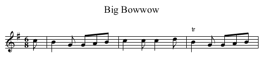 Big Bowwow - staff notation