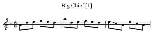 Big Chief [1] - staff notation