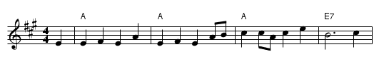 Big Corral - staff notation