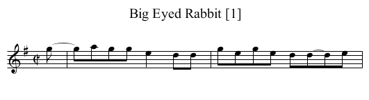 Big Eyed Rabbit [1] - staff notation