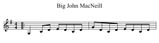 Big John MacNeill - staff notation