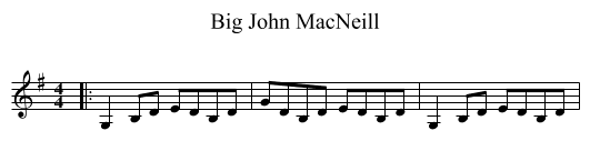 Big John MacNeill - staff notation