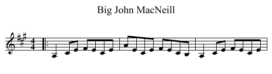 Big John MacNeill - staff notation
