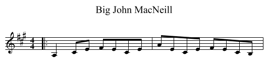 Big John MacNeill - staff notation