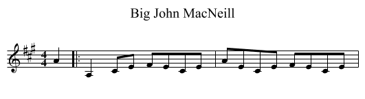 Big John MacNeill - staff notation