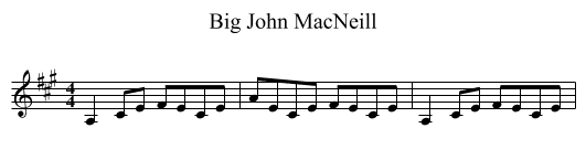 Big John MacNeill - staff notation