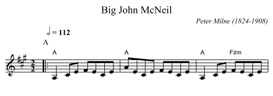 Big John McNeil - staff notation
