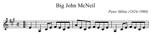 Big John McNeil - staff notation
