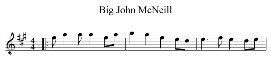 Big John McNeill - staff notation