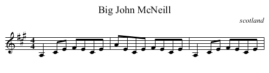 Big John McNeill - staff notation