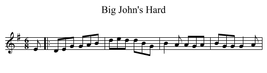 Big John's Hard - staff notation