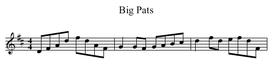 Big Pats - staff notation