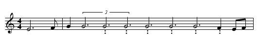 Big Rock Candy Mountain - staff notation