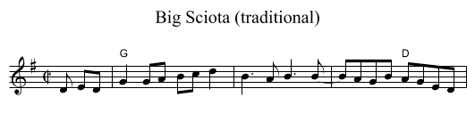 Big Sciota (traditional) - staff notation