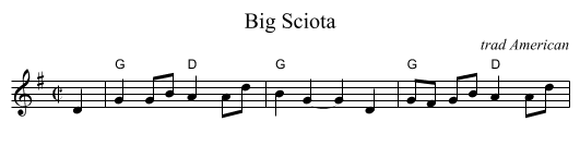 Big Sciota - staff notation