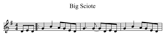 Big Sciote - staff notation