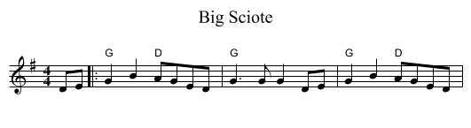 Big Sciote - staff notation
