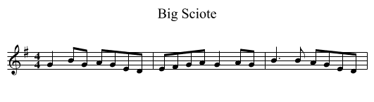 Big Sciote - staff notation