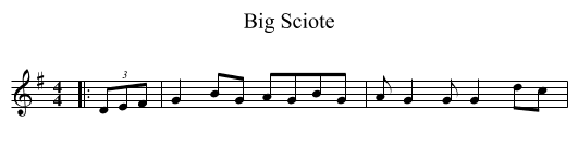 Big Sciote - staff notation
