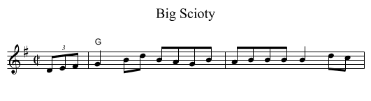 Big Scioty - staff notation
