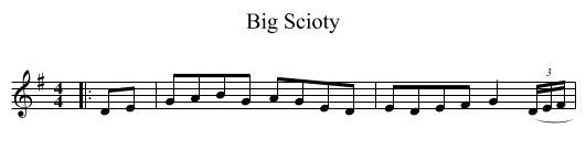 Big Scioty - staff notation