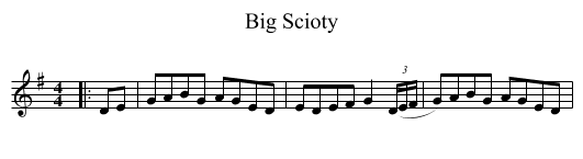Big Scioty - staff notation
