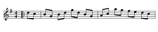 Bill Black's Hornpipe - staff notation