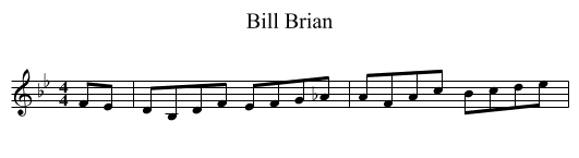 Bill Brian - staff notation