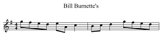Bill Burnette's - staff notation
