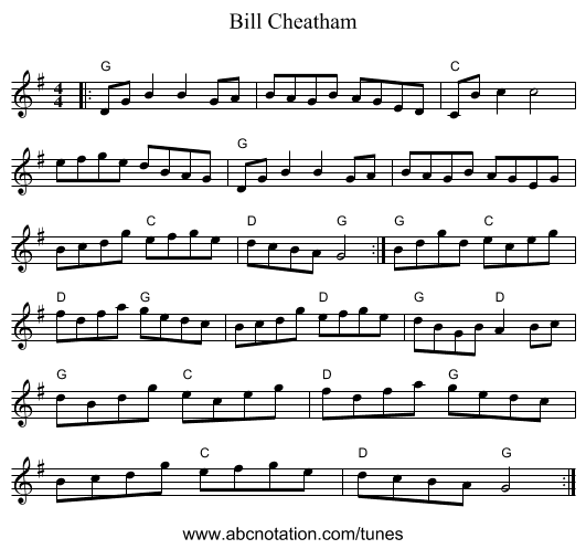 Bill Cheatham - staff notation