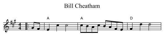 Bill Cheatham - staff notation