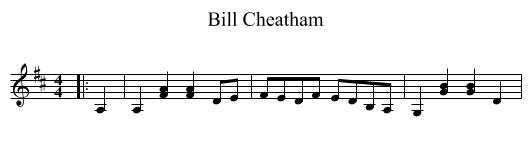 Bill Cheatham - staff notation