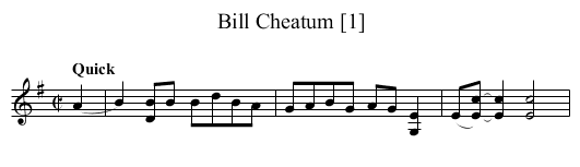 Bill Cheatum [1] - staff notation