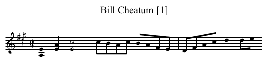 Bill Cheatum [1] - staff notation
