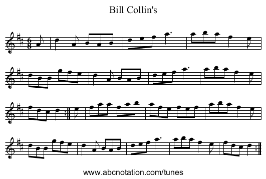 Bill Collin's - staff notation