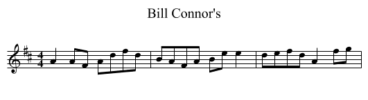 Bill Connor's - staff notation