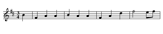 Bill Cooper's Waltz - staff notation
