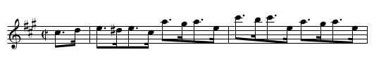 Bill Ellis' Hornpipe          1722 - staff notation