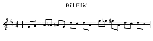Bill Ellis' - staff notation