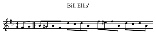 Bill Ellis' - staff notation