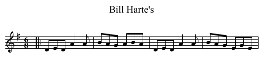 Bill Harte's - staff notation
