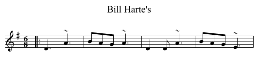 Bill Harte's - staff notation