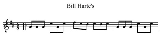 Bill Harte's - staff notation