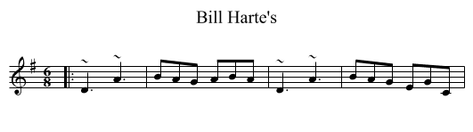 Bill Harte's - staff notation