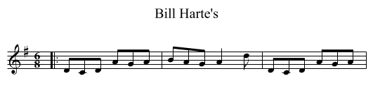 Bill Harte's - staff notation